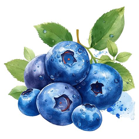 Watercolor Blueberry Clip Art Berry, Watercolor, Berry, Fruit PNG ...