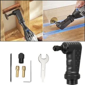 Right angle rotary tool adapter attachment right angle converter kit ...