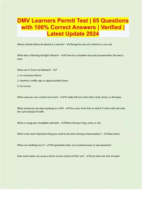 DMV Permit Questions 的图像结果