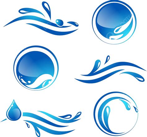Water Splash Logo Set Shape Illustration Drink Vector, Shape, Illustration, Drink PNG and Vector ...