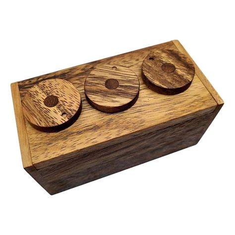 3 Wheel Combo Wood Puzzle Box | Personalizable Gift Card Money Box ...