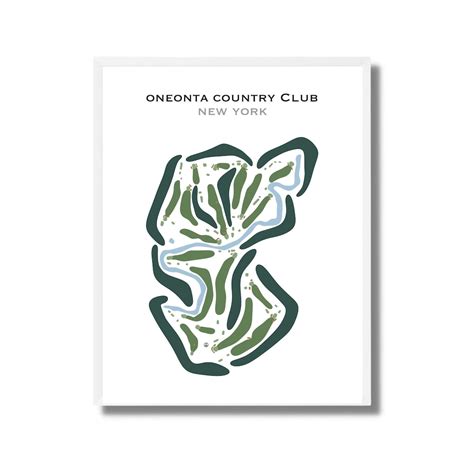 Oneonta Country Club, NY | Golf Course Map, Golf Map, Golfer Gift for ...