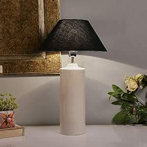 Buy Homesake® Ceramic Base White, Table Lamp with Shade (Black) Online ...