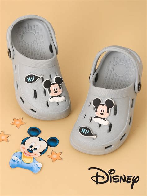 Boys' Grey Disney Mickey Mouse Clogs with Hi Charm – Fun Fit – Yellow ...