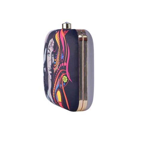 Artklim Multicolour Boho Women Printed Clutch