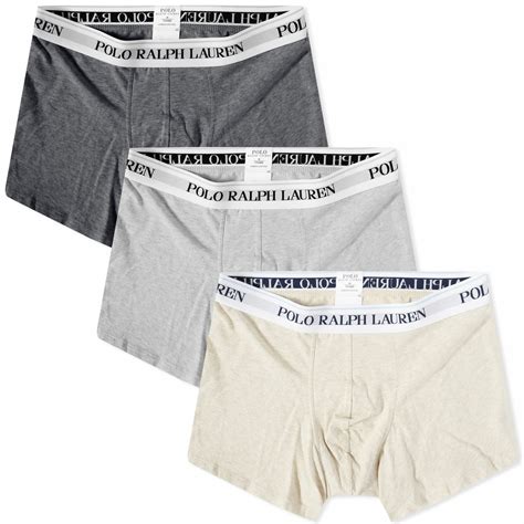 Polo Ralph Lauren Men's Boxer Brief - 3 Pack in Heather/Charcoal Polo ...