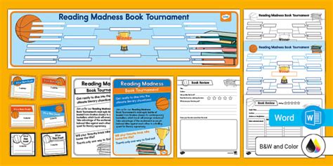 March Reading Madness Book Tournament Pack for K-5th Grade