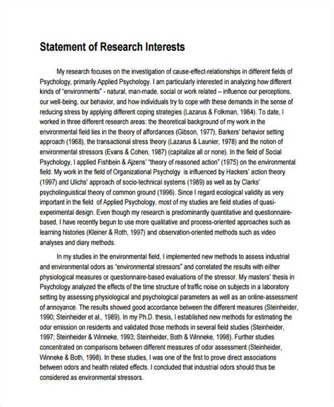 Image result for Example of a Research Statement