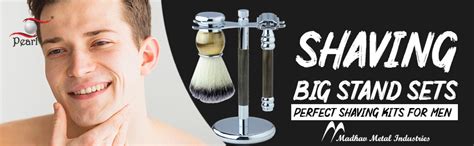 Pearl Shaving Big Stand sets(kit) SRB-511 (Gold Black) : Amazon.in ...
