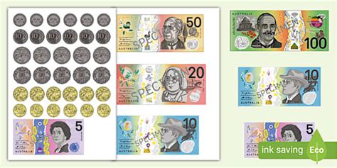 Australian Money | Printable Currency for Classrooms