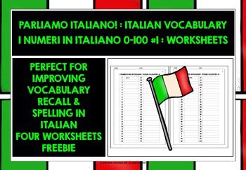 Image result for Italian Worksheets Numbers