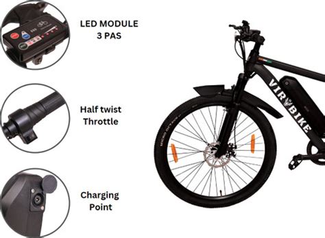 VirBike VIR COMMANDO BLACK 27.5 inches Single Speed Lithium-ion (Li-ion ...