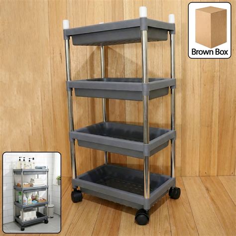 Shop 4-Layer Rolling Storage Cart with Wheels Online – gambitproduct.com