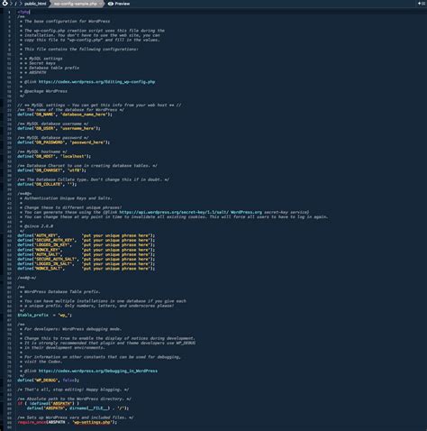 Image result for WP Config.php File
