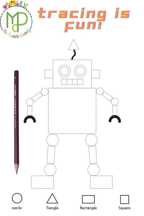 Robot Basic Shapes Worksheet 的图像结果