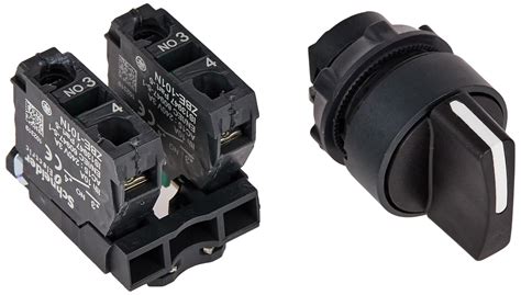 Schneider Electric, selector switch, Harmony XB5N/XB7N, plastic, black ...