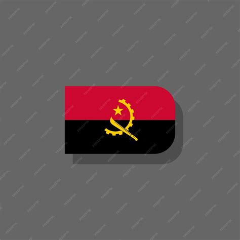 Illustration du modèle de drapeau de l'Angola | Vecteur Premium