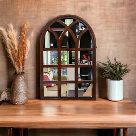 Buy Australian Handicraft Wood Wall Mirror Window | Wall Hanging |Wall ...