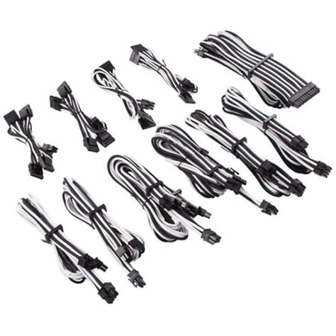 Corsair Premium Cables | Sleeved PSU Modular Pro Cables Type 4 (White ...