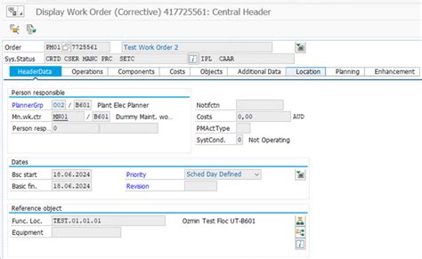 SAP Creating Works Order 的图像结果