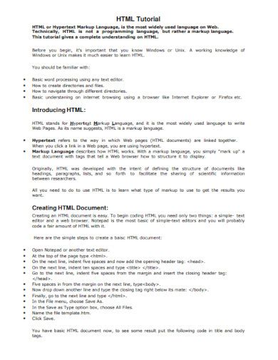 Image result for HTML Examples with Tutorial