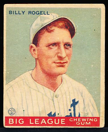 Lot Detail - 1933 Goudey Baseball- #11 Billy Rogell, Tigers