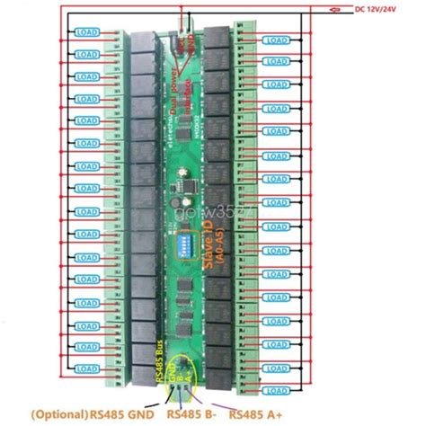 12V/24V DC RS485 Channel Relay Module Modbus RTU | Ubuy India