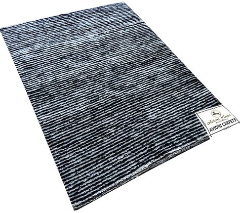 Buy Avioni Rugs Black-White Rug/Carpets for Living Room Actual Feather ...