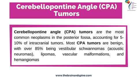 Cerebellopontine angle (CPA) tumors - An Overview | PDF