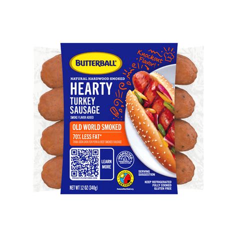 Hearty Turkey Sausage Links, Old World Smoked | Butterball