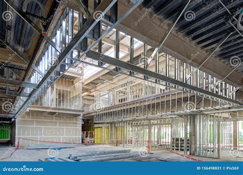 Steel Stud Construction on the Interior of a Modern Office Building ...