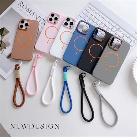 Solid Color Magsafe Case For iPhone With Rope Holder – Kalakaar Indiaa