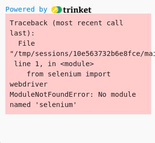 Trinket.io Python 的图像结果