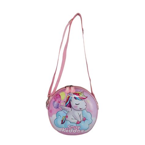 Smily Kiddos Kids EVA Shell Shoulder Bag – Unicorn Theme in Pink