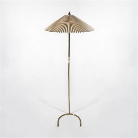 Vintage 1950s Mid-Century Rupert Nikoll Brass Floor Lamp Pleated Shade ...