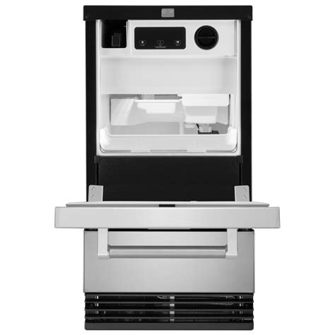 KitchenAid - 35 Lbs Under Counter Ice Maker Freezer in Stainless - KUI