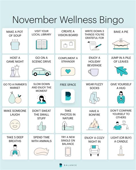 Learn coping skills for self care activities with november s bingo ...