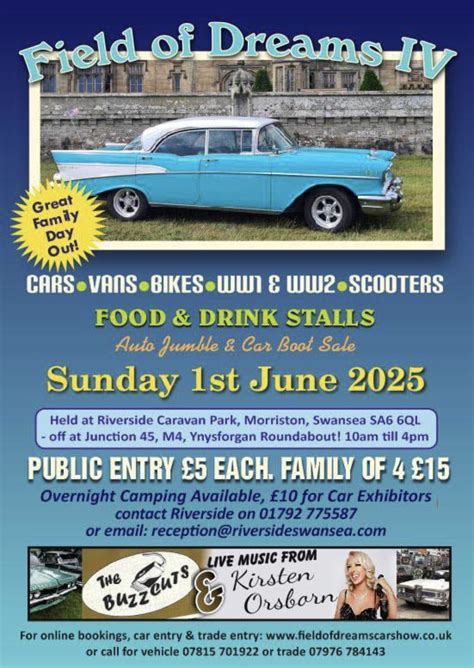 Field Of Dreams IV car show, Riverside Caravan Park Swansea, Clydach, 1 ...