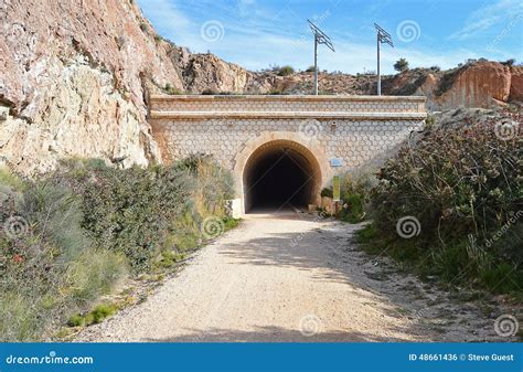 A Railway Tunnel stock photo. Image of spanish, leisure - 48661436