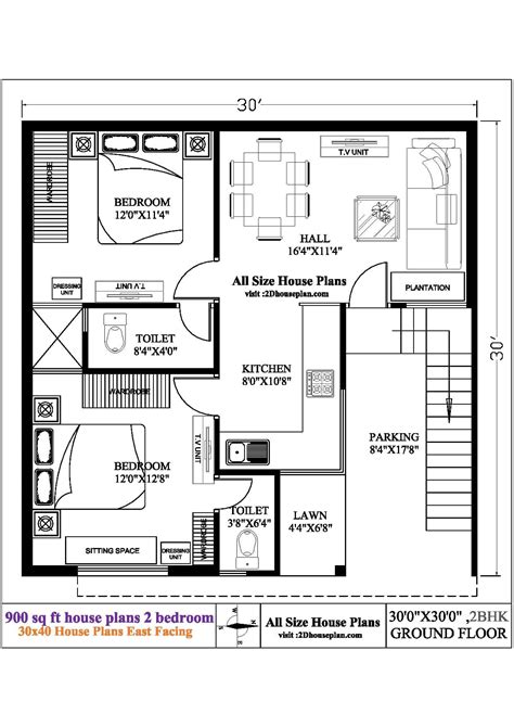 2 Bedroom House Floor Plan Dimensions | Floor Roma
