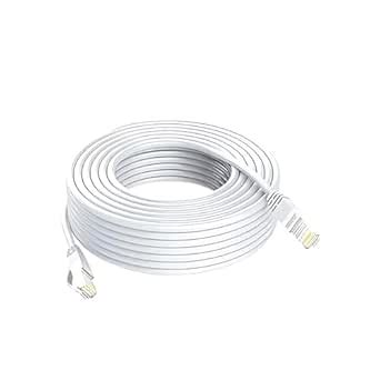 CHIKOOL Cat6 Ethernet Cable 2M White color, High Speed 550MHZ / 10 ...