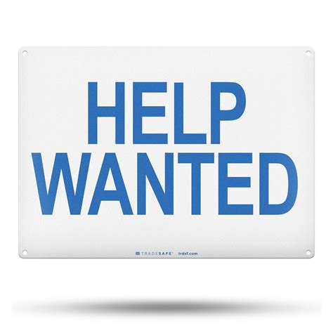 Help Wanted Sign - Aluminum Facility Signs | TRADESAFE