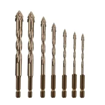 Mluffy Concrete Wall Four-Flute Sawtooth Eccentric Drill Bit Set Heavy ...