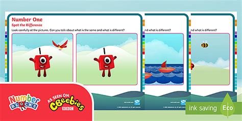FREE! - 👉 Numberblocks: One Wonderful World Spot the Difference Posters