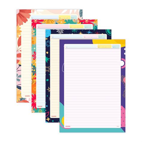 Escaper Abstract Sky And Flowers Theme Project Papers A4 Designer ...