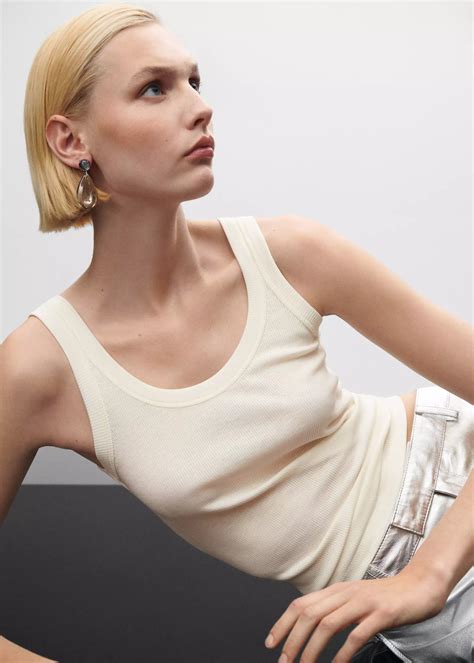 Knit strap top - Women | MANGO Taiwan area