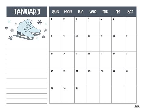 January 2023 Calendars - 50 FREE Printables | Printabulls