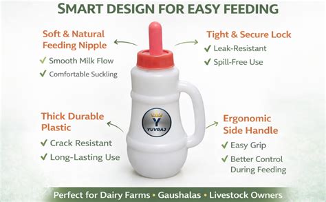 Yuvraj Feeding Bottle for Cow, Buffalo & Horse | Large Capacity ...