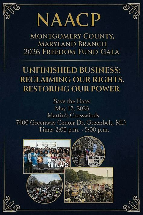 The 51st NAACP Montgomery County, Maryland Freedom Fund Gala, Martin's ...