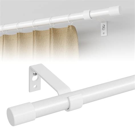 Amazon.com: White Curtain Rods 120 inch, Adjustable Curtain Rods for ...